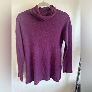 EILEEN FISHER Turtleneck Purple Sweater